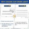 Grow Lights 2 Pack Light Strips 102 LED-BULBS VIT FULL SPECTRUM-växt för inomhusväxter som växer plantor us-plugg