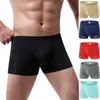 Cuecas masculinas bens cor respirável sexy gelo-seda retalhos roupa interior mens briefs médio modal cueca