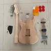 Guitarra eléctrica Edward Eddie Van Halen Raya blanca y negra Rojo Reliquia pesada Mástil de arce bricolaje sin pintura cuerpo de madera de aliso