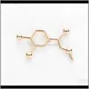 Pins Brooches Pins Drop Delivery 2021 Adrenaline Molecule Pin Scinece Biology Teacher Gold Color Pins Metal Fashion Jewelry Beautiful Brooches Women Gift Q231107