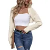 Malhas femininas cardigan recortado manga batwing senhoras camisola frontal aberta cor sólida solto ajuste estilo sexy casual roupa diária