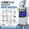 14 IN 1 Hydro Oxygen Facial Machine Microdermoabrasione RF ringiovanimento della pelle Hydro Dermoabrasione Bio lifting rimozione delle rughe Spa Machine