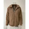 Damenjacken Fleecejacke Frauen Winter Warm Teddy Mantel Damen Fuzzy Langarm Übergroße weibliche Kunstpelz lose Reißverschluss Oberbekleidung