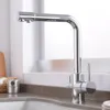 Küchenarmaturen Wasser mit Punkt-Messing-Reiniger Dual-Sprayer Trinken Gefilterter Wasserhahn Spülbeckenmischer Torneira 230411