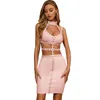 Jupes noir robes de pansement pour les femmes fête nuit sexe exotique Club anniversaire Sexy robe rose Rave tenues année