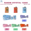 100% autentyczne Randm Fumot Crystal 12000 Puffs Do jednorazowa cewka siatki Vape 16 Smaki 0% 2% 3% 5% 650 mAh Control Aiflow typu-C Control 20 ml