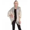 Sciarpe Donna Primavera Autunno Cardigan lavorato a maglia Lady Nappe sciolte Scialle Cappotto maglione a pipistrello Autunno Inverno Avvolgimento di colore graduato Nave di caduta