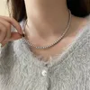 4MM/6MM/8MM/10MM Elegant silver gray shell pearl necklace beaded necklace retro luxury ladies jewelry