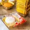 Baking Tools 100Pcs 50/63-80/100g Square Moon Cake Trays Mooncake Package Box Container Holder Mid-autumn Festival