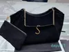 Diseñador Mujer Icare Gamuza Hobo Tote Bolso de hombro Marca Francia Bolsos de cuero de vaca Señora Correa de cadena Bolso de compras grande con monedero