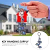 Keychains Lanyards L Keyring Key Chain Turkish Elephant Blue Evil Eyes Hanging Ornament Keychain Pendant Bag Ring Eye Pendants Amet Ho Amb20