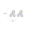 Boucles d'oreilles créoles Lovelink mode petite perle blanche résine fleur gland femmes couleur or doux filles fête bijoux