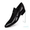 Dress Shoes European Style Leather Pure Comfortable Horse-fur For Men Point Toe Sets Business Formal Men's Wed