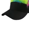 Hårklämmor Stylish Baseball Colorful Hat Justerbar Sun Block Headwear för Man Woman (svart 56-60 cm justerbar)