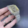 Designer Diamond Watches VVS L'ultimo orologio con diamanti da uomo nel 2023, grande lunetta, popolare movimento automatico con cassa in oro bicolore lucido hip-hop