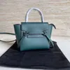 10a Высококачественная бренда Mini Bag Women Women Bloudshish Green Sags Real Кожаные сумки 21 см. Дизайнеры гранулированные телячья пояс пико.