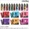 원래 Sidia Puff 12000 12k 퍼프 회기 대상 vape 메쉬 코일 충전식 e 담배 증기 0% 2% 3% 5% 10 맛 펜 푸리즈 자