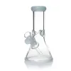 Colorful Hookahs 7mm Thick Glass Bong Recycler With Removable Glass Downstem 8.5 Inches Smoking Water Pipe Beaker bongs