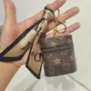 Designer-Design Druck Schlüsselbund Brieftasche Schlüsselanhänger Geldbörse Anhänger Autokette Charme Eimer Tasche Blume Mini Münzhalter Schlüsselanhänger Tasche Schmuck Geschenke Zubehör Lanyards