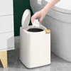 Waste Bins Intelligent Sensor Garbage Bin Kitchen Bathroom Toilet Bin Garbage Bin Can Match Lid Home's Automatic Sensing Waterproof Garbage Bin 230406