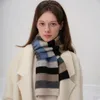 스카프 2023 여성을위한 겨울 캐시미어 숄 화려한 줄무늬 목 스카프 남성과 따뜻한 따뜻함