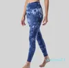 Yoga Fitness Pants High Waist Hip Nude Stretch Quickdrying Tie Dye Personalized Sports Pants Running Golf Outdoor
