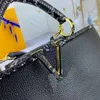 Luksusowe designerskie torby na torby kobiety skórzana torebka Otwarcie Otwarcie i bliskie torebki skóry Python TOSES DUŻA pojemność V logo torby na ramię