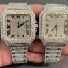 2022 Elegante Hip Hop Personalizado Luxo Dign Stainls Aço Iced Out Diamonds Watch293e