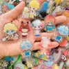 Decoratieve objecten Figurines 40 mm Pop Mart Dimoo Acryl Disc Cartoon Flatback Dubbele zijde Kleine hanger voor doe -het -zelf decoratie Haarspelers Clips Activiteit Gift Auto 230406