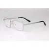 Modieuze luxe buitenzonnebrillen Trend Volledige bijziendheid CT0203 Ultra Light Pure Titanium Business Glazen Half frame 0041 kan worden uitgerust met Agingkajia