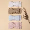 Hair Accessories Solid Cable Knit Headband For Born Baby Girl Cotton Fabric Floral Flowers Bows Toddler's Bands