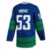 Vancouver''Canucks''43 Quinn Hughes Jersey 40 Elias Pettersson 53 Bo Horvat 6 Brock Boeser 10 Pavel Bure Navy Hockey Maglie Nero Blu Stit