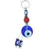 Keychains Bancos Licha Creative Evil Eye Keychain Handcraft Titular Bom sorte Devil Blue Eyes Car Saco Pingente Droga Droga AM0GR