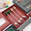 Dinnerware Sets Spoon Polishing Home Decoration Christmas Dessert No Deformation Steel Fruit Fork Beautiful Shiny