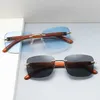 Modne luksusowe okulary przeciwsłoneczne na świeżym powietrzu lustro drewna lustro nogi rama Ocean soczewki