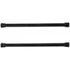 Cabides 2 PCS Heavy Duty Roupas Rail Rod Janela Tensão Expansível Cortina Cabeça Redonda Ferro Ajustável Hastes