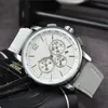 豪華な時計ファッション新しい有名なメンズステンレススチールウォッチファッションデザイナークォーツマスター男性時計gmt relogio