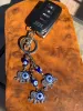 Keychains Lanyards L 3 Lucky Sier Elephant And Evil Eye Keychain Ring Home Keys Drop Delivery Amh16