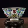 Decoratieve Beeldjes Gratis Levering Uitgebreide China Jingdezhen Porselein Schilderij "Shou Woord Grafiek" Kom Ambachten Woondecoratie