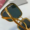 Oversize Square Luxury Mens and Womens Metal Mirror Frame with Logo Designer Sunglasses MU86AV Unique Curved Legs Fit Face for Leisure Vacation and Camping