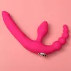 Vibratori Strapon senza spalline Dildo Vibratore per coppie Anale G Spot Vaginale Giocattoli sessuali per donne Merci erotiche intime