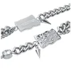 Charm Bracelets Original Design Hip-Hop Zircon Splicing Bracelet Herren Street Light Luxury Titanium Steel Not Fade Tide Brand