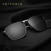 VEITHDIA 2462 Новые солнцезащитные очки высокого качества, модные квадратные поляризационные солнцезащитные очки UV400 для мужчин, оптовая продажа 2023