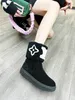 New Arrivals High Quality Thick sole Fur Flat Snow Boots Woman Winter Shoes Leather Faux Suede short boots Platform Ankle Boots Thick Sole Sexy Fashion