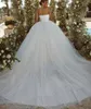 Yeni Düğün Gelin Elbisesi 2024 Şık Tatlım Piller Bling Paped Dantel Gelin Gown Vestidos Noiva Robe De Mariage Özel