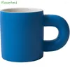 Mugs High Pigment Ceramic Grinding Mug Milk Breakfast Cup Tea Coffee Cups Porcelain Drinkware Large Capacity Sprout Water