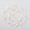 Pearls Little Flower Long Vine Wedding Headpieces Headband For Bride Elegant Gold Silver Women Prom Hair Accessories Headwear Jewelry CL2140