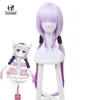 ROLECOS Kobayashi san Chi no Maid Dragon Cosplay Kanna Kamui Cosplay 80cm 31 5 pulgadas gradiente púrpura accesorios para el cabello 165o