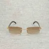 óculos de sol designers Óculos de sol para mulheres vintage preto branco búfalo chifre homens sem aro de madeira natural copos quadrado quadro mulheres tons de madeira oculos óculos