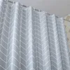 Cortinas de chuveiro cortinas de chuveiro em estilo moderno grade azul cortinas de banheiro à prova d'água peva cortinas de parede de parede com ganchos Tela do banheiro 230406